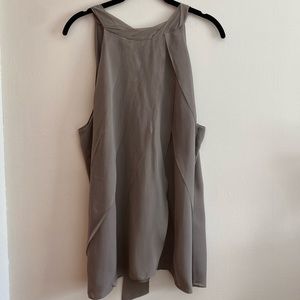 Ann Taylor Tiered Gray Tank